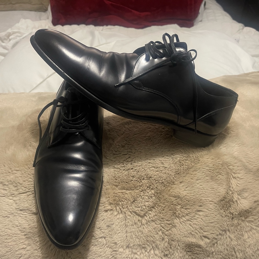 Dolce & Gabbana Black Leather Lace-Up Dress Shoes